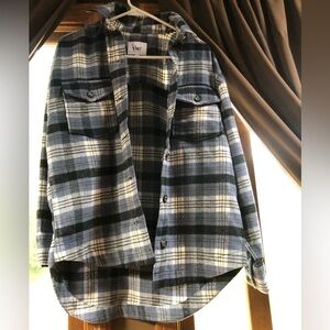 NWT YMI Women's Long Sleeve Plaid Oversized Shacket.